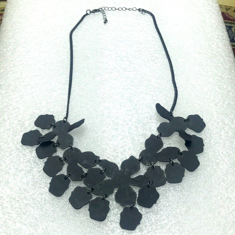 Vintage black metal necklace